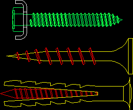270x225 Screws Dwg Block For Autocad Designs Cad