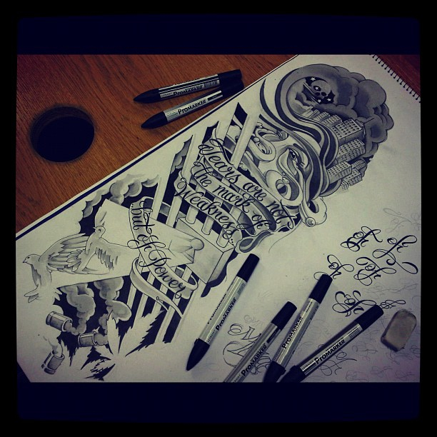 612x612 A Custom Drawing Remee Bailey Our Custom Tattoo Artist