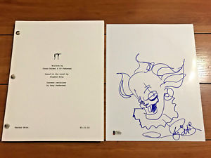 300x225 Andy Muschietti Signed It Pennywise Sketch Drawing W Full Movie