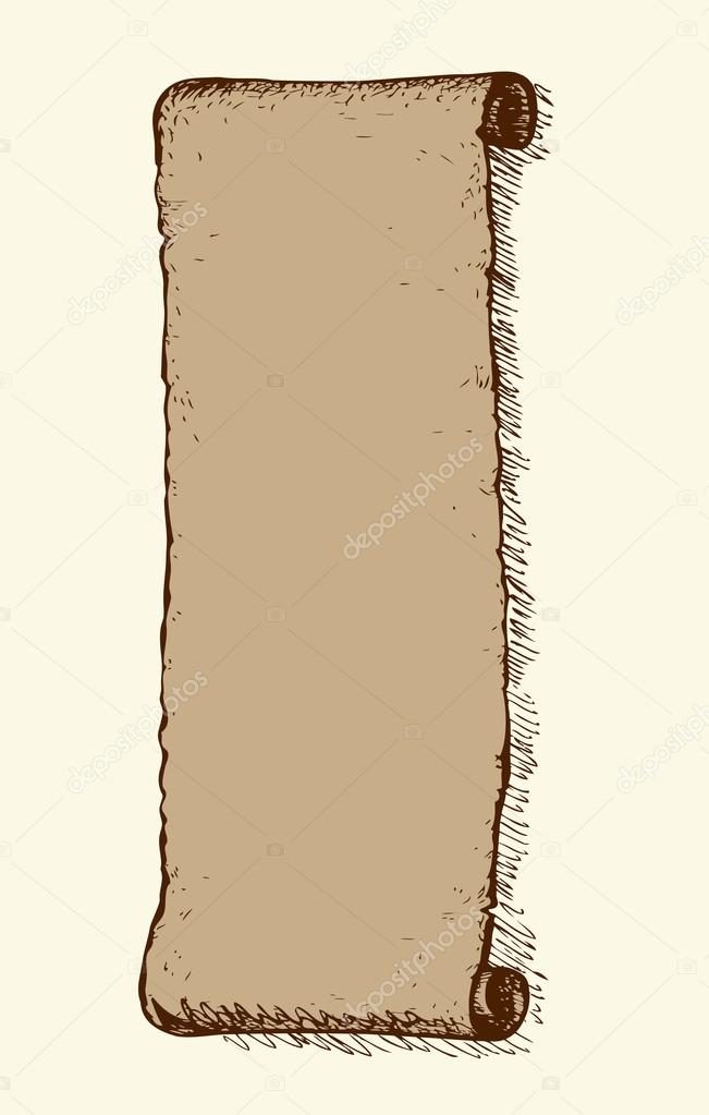 651x1023 A Long Scroll. Vector Drawing Stock Vector Marinka