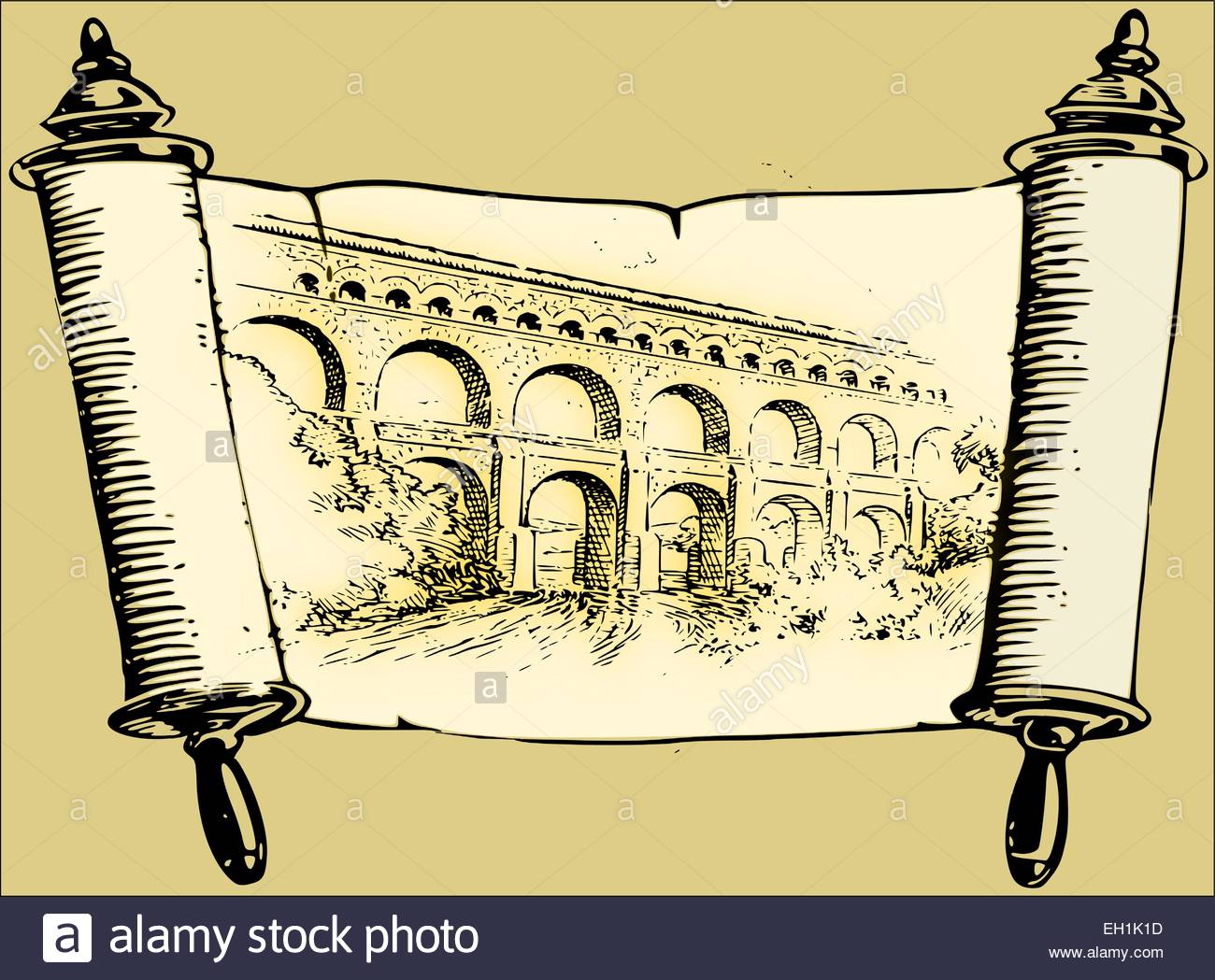 1300x1049 Scrolls Drawings Silhouette Cartoon Sketch Stock Vector Art