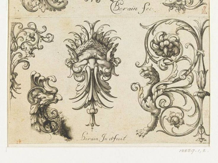 736x552 Aquatic Ornaments And Scrolls With Grotesques