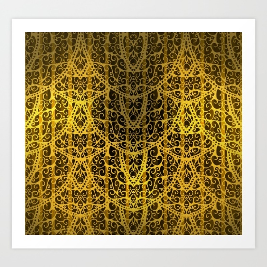 550x550 Victorian, Gold, Drawing, Digital, Graphite, Traditional, Pattern
