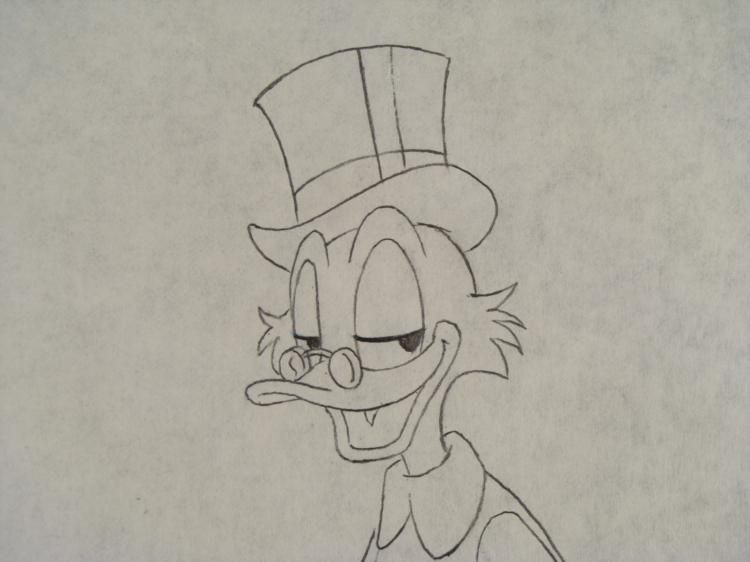 750x562 Donald Amp Scrooge Mcduck Original Production Drawing