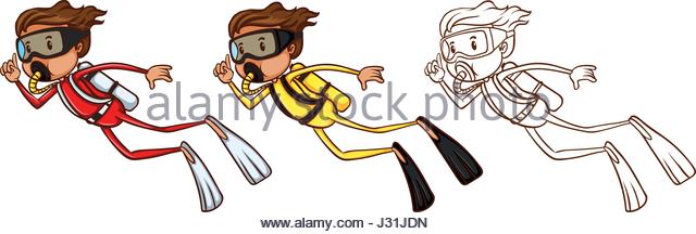 640x216 Scuba Diving Stock Vector Images