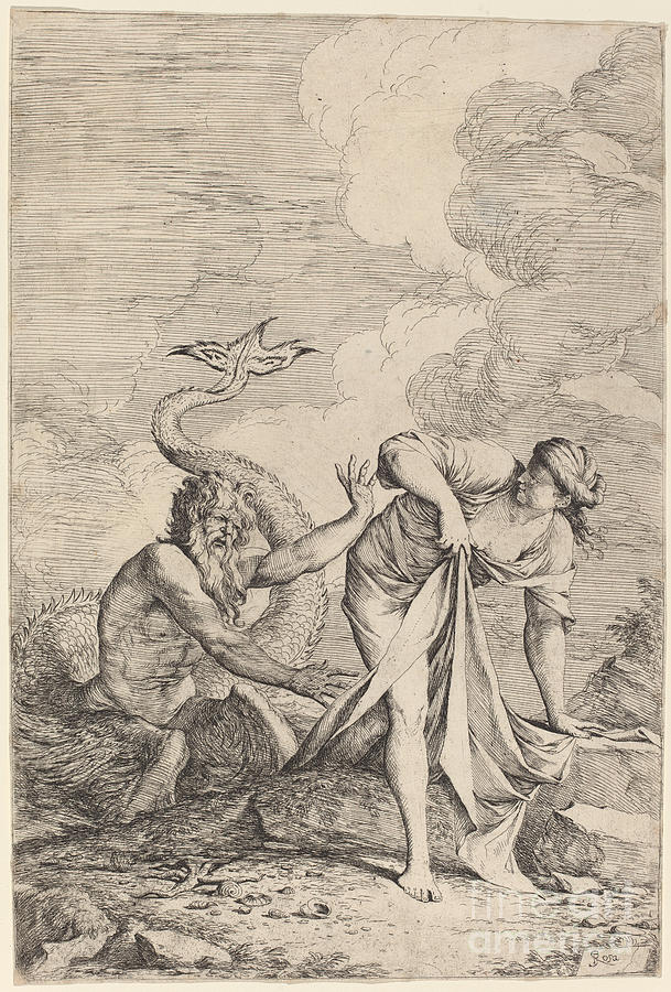 609x900 And Scylla Drawing By Salvator Rosa