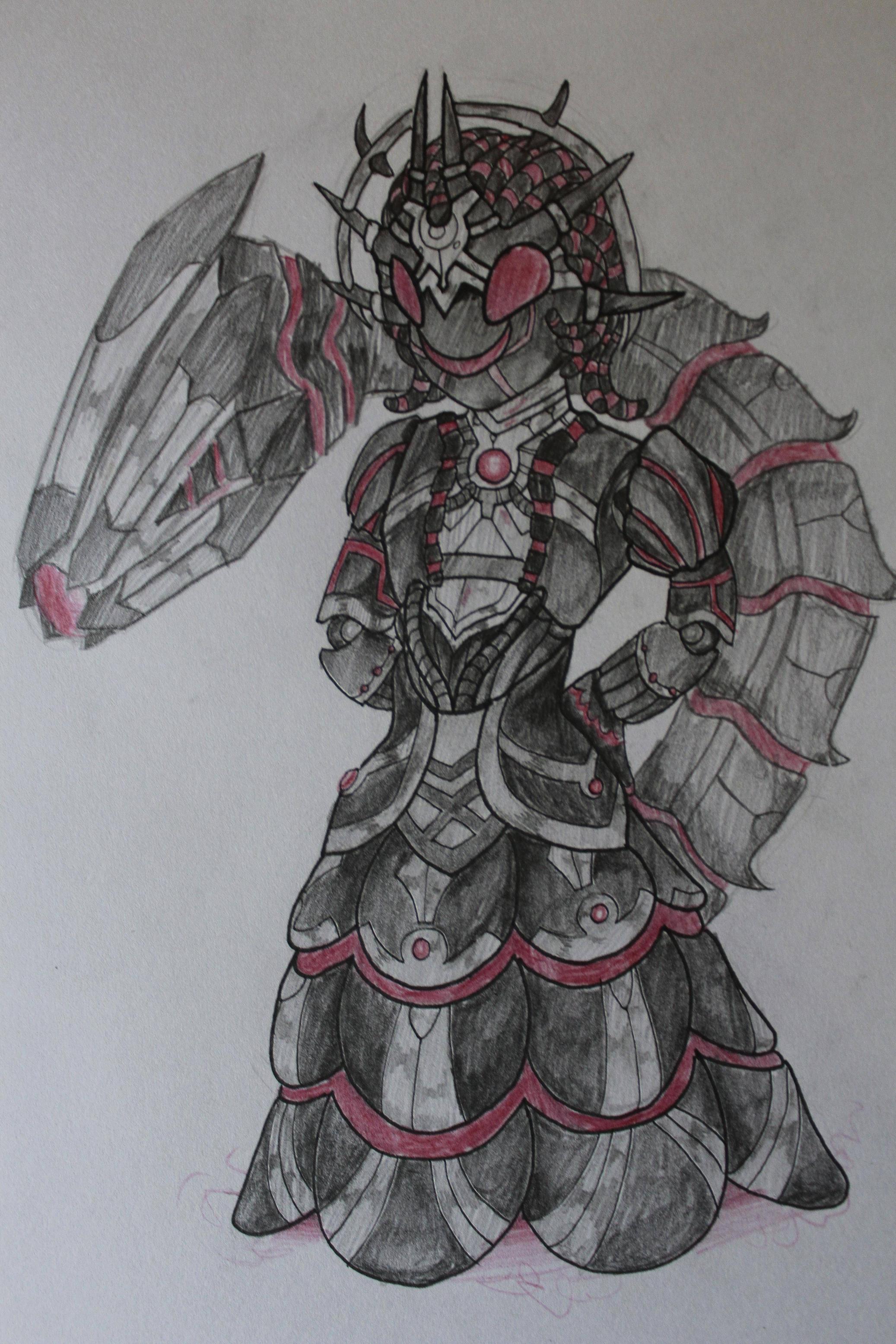 2074x3110 Skin Concept) Grim Massacre Scylla Smite