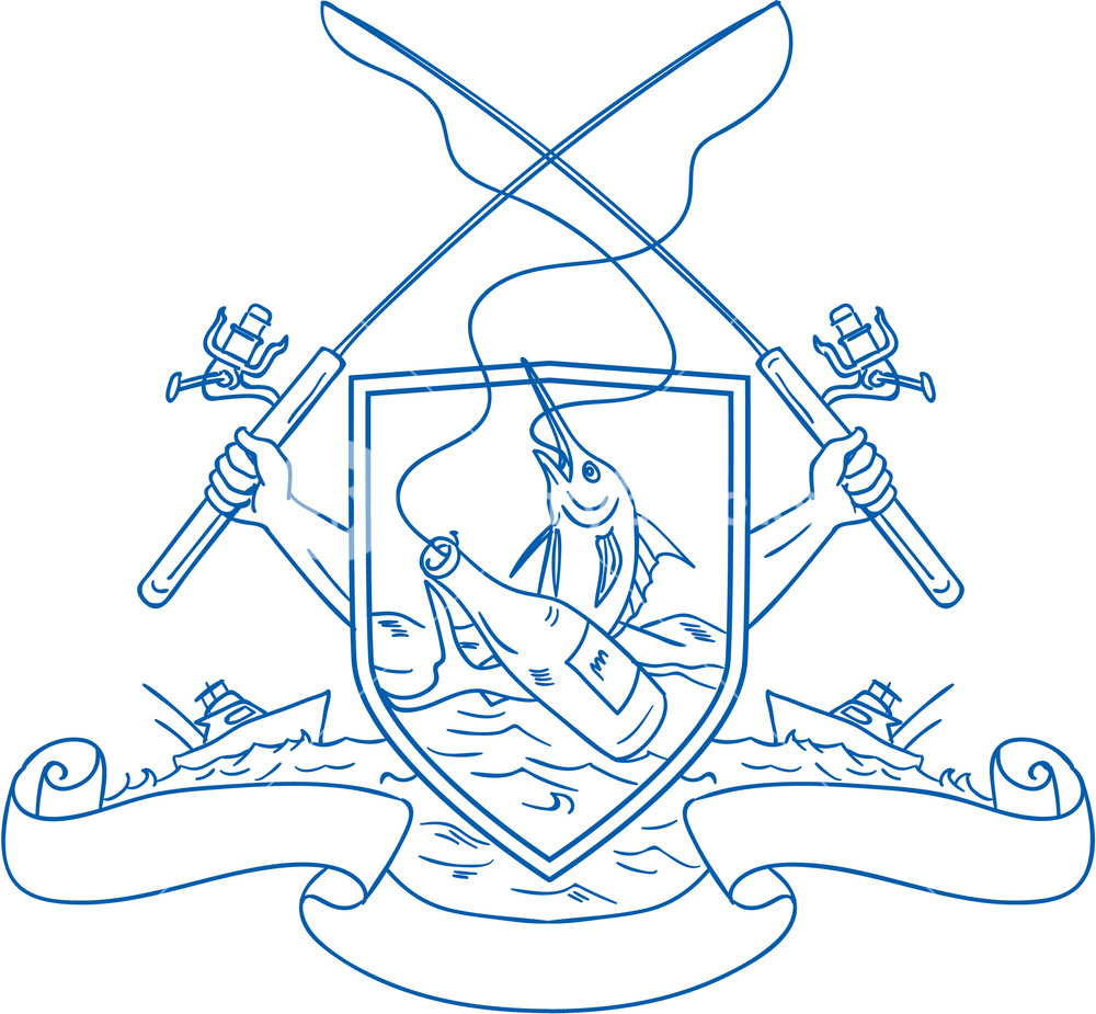 1000x925 Drawing Sketch Style Illustration Of Hand Holding Fishing Rod