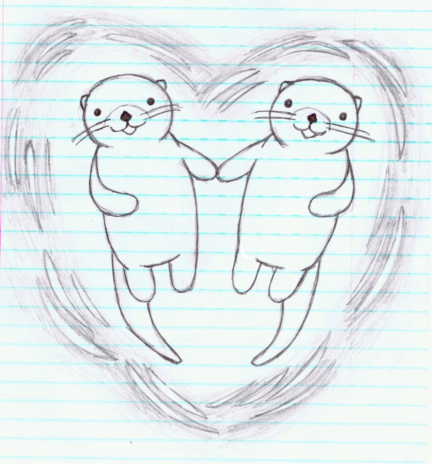862x927 Sketch Otters By Annokat D5b5ile.png (Jpeg Image, 862 927