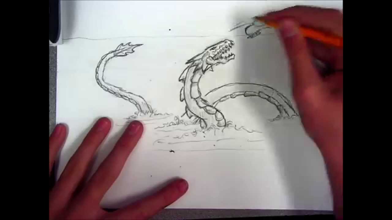 1280x720 How To Draw A Sea Serpent