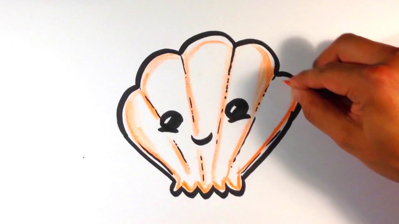 1280x720 How To Draw A Sea Shell