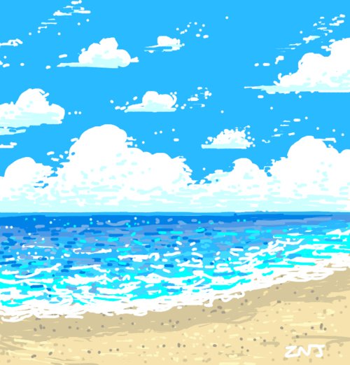 500x521 Seashore Drawings