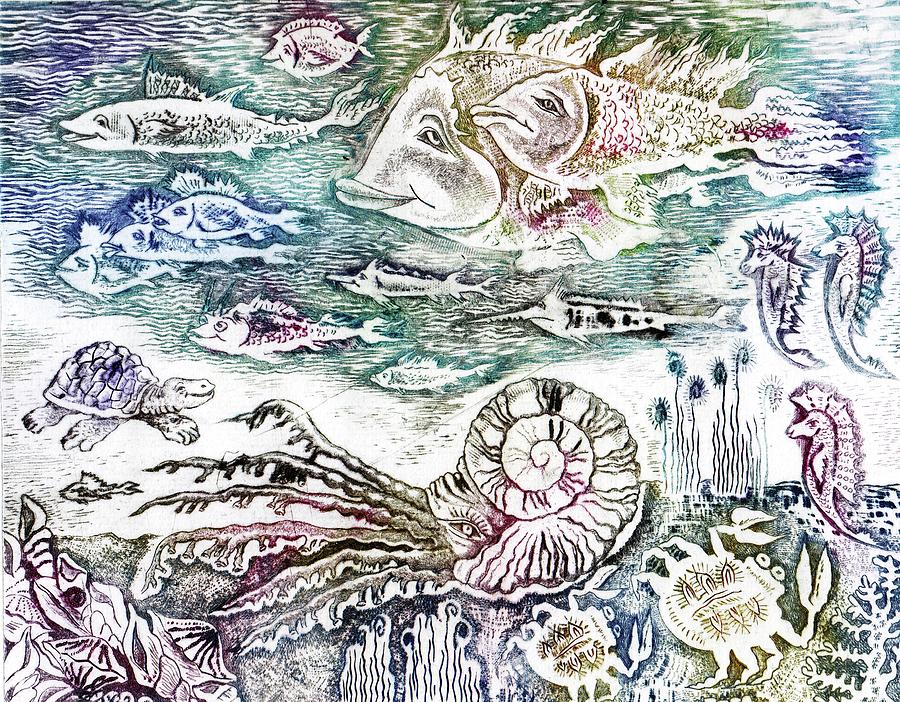 900x702 Sea World Drawing By Milen Litchkov