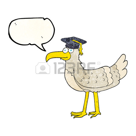 450x450 Freehand Drawn Comic Book Speech Bubble Cartoon Seagull