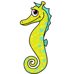 250x250 Cartoon Seahorse Drawing Animals Seahorse Drawing