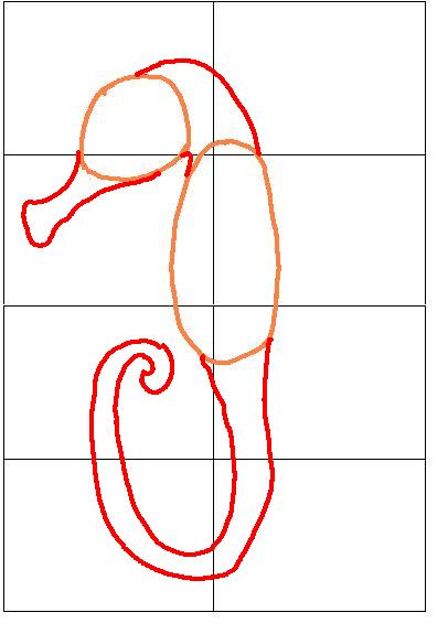 406x575 Easy Seahorse Drawing