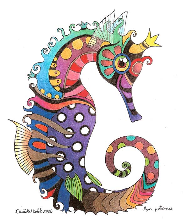 603x700 Seahorse By David Cobb