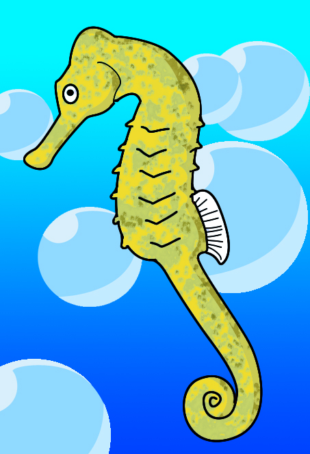 453x663 How To Draw A Seahorse