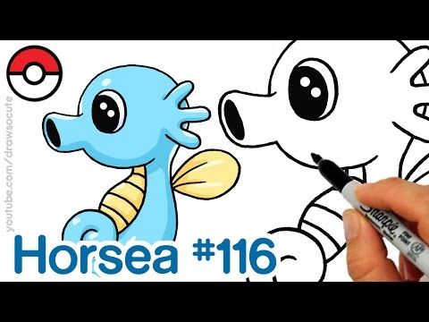 480x360 How To Draw Pokemon Horsea Cute Step By Step Easy