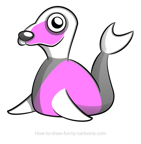 450x458 Seal Drawing (Sketching + Vector)