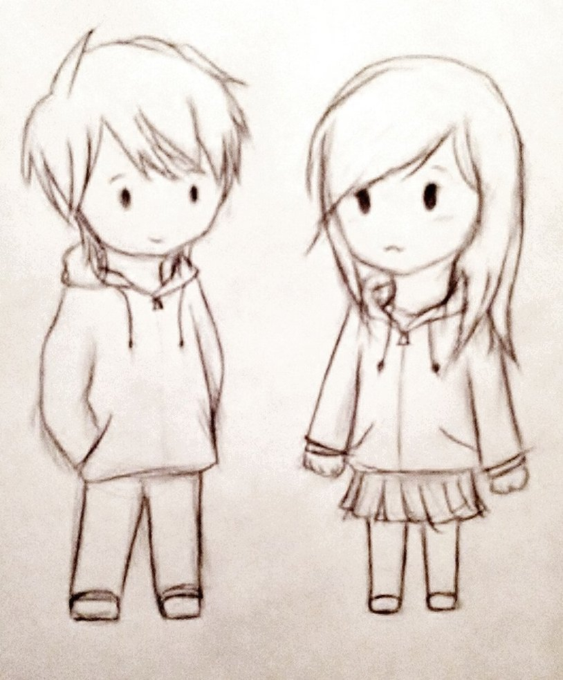 814x982 Cute Sketches Images A Cute Couple Sketches Cute Couple Chibi