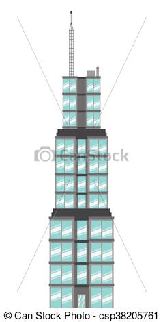 239x470 Simple Flat Design Sears Tower Icon Vector Illustration Clip Art