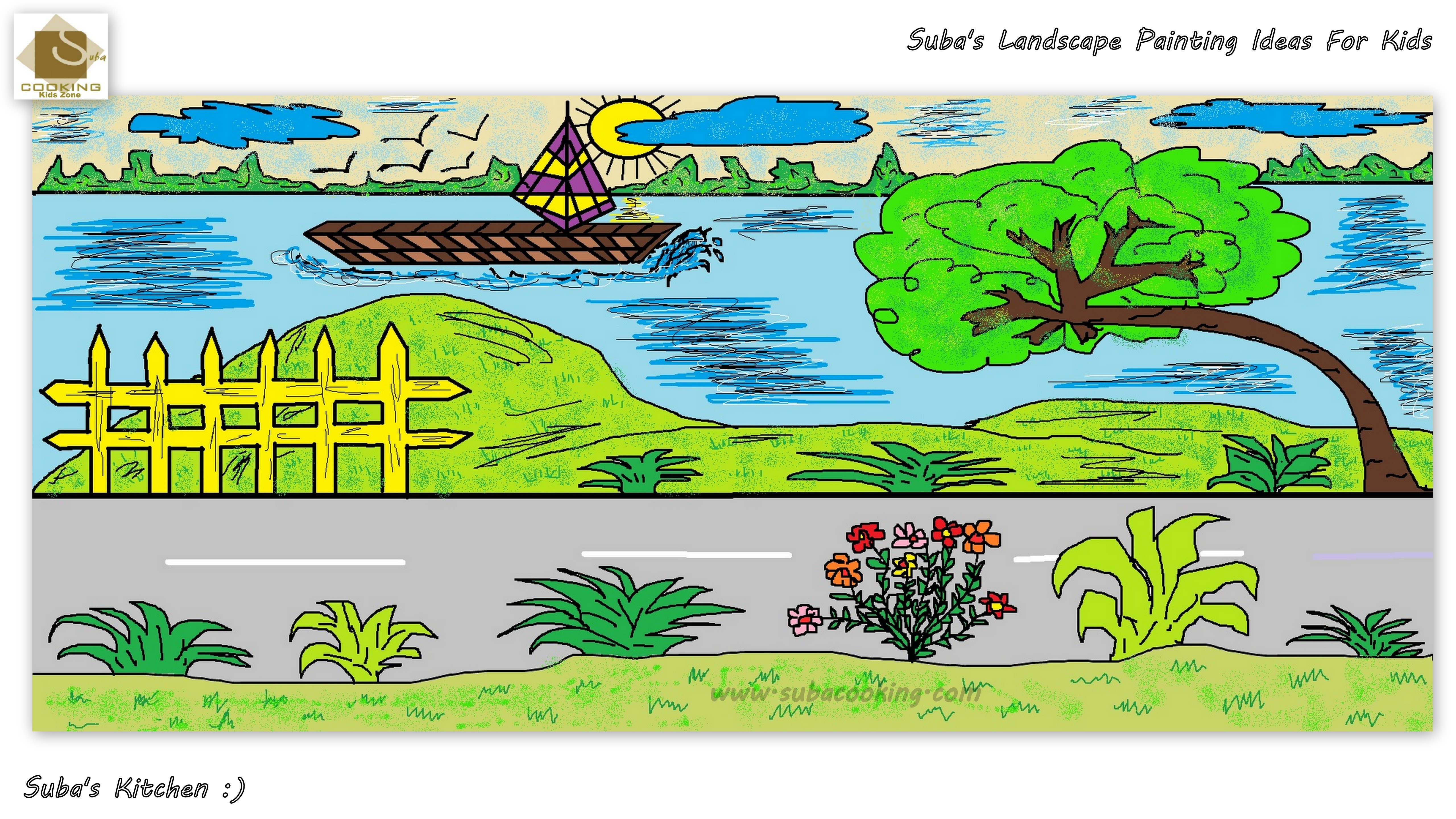 5120x2880 Seashore Landscapes Painting For Kids Using Ms Paint Suba Cooking