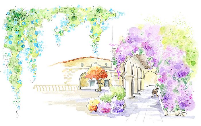 700x438 Art Drawing Romantic Scene Of The Seasons