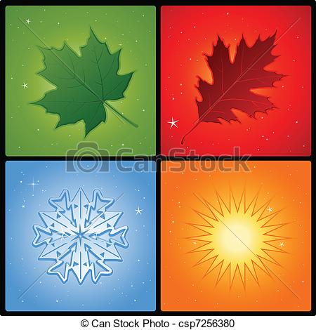 450x470 Four Season Background Vector Clipart