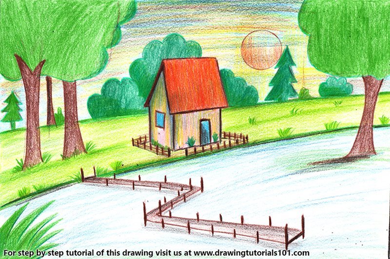 800x531 Learn How To Draw Summer Season Scenery (Summer Season) Step By