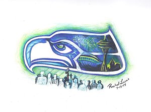 300x222 Seattle Seahawks Drawings Fine Art America
