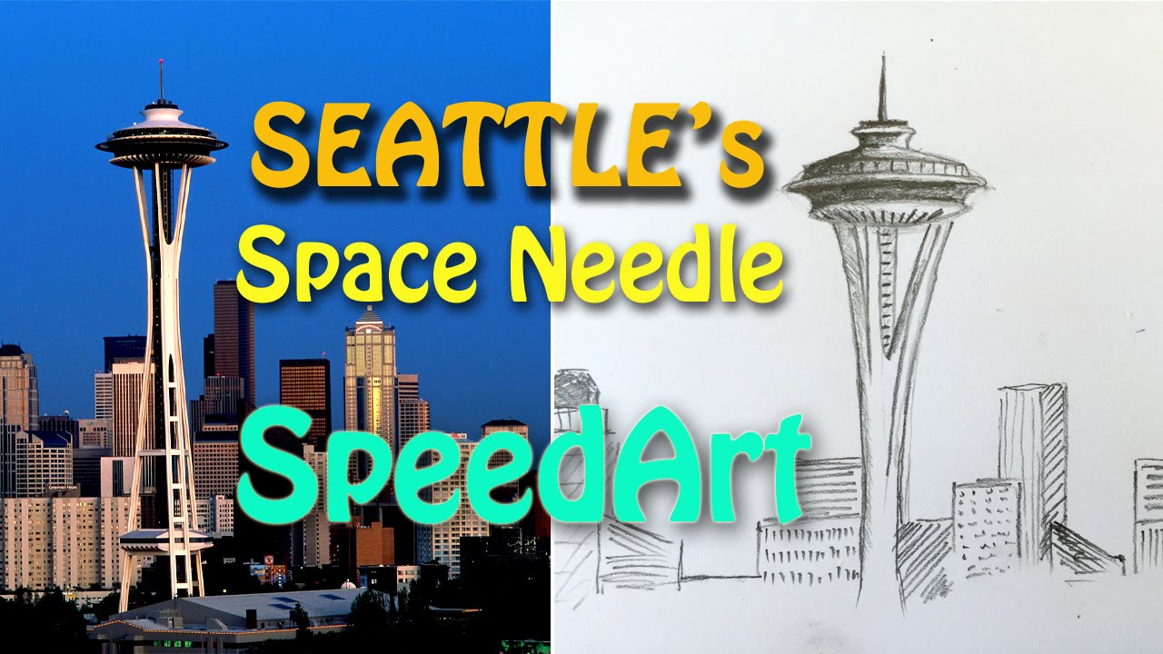 1280x720 How To Draw Seattle's Space Needle