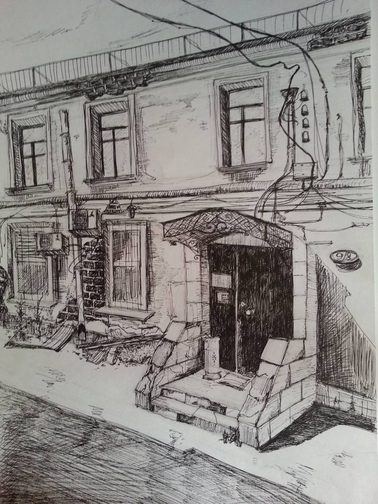 770x1027 Saatchi Art The Secret Door Drawing By Maria Oknina