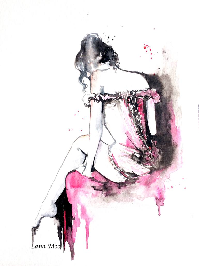 770x1027 Saatchi Art Victoria Secret Drawing By Lana Moes