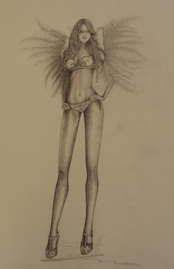 583x900 Victoria's Secret Drawing By Damira Fuzul