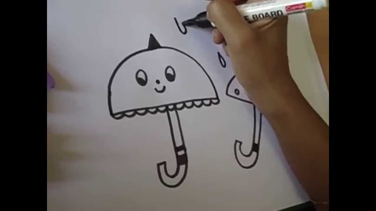 1280x720 Drawing For Kids ,,how To Draw Umbrella Using Semi Circle