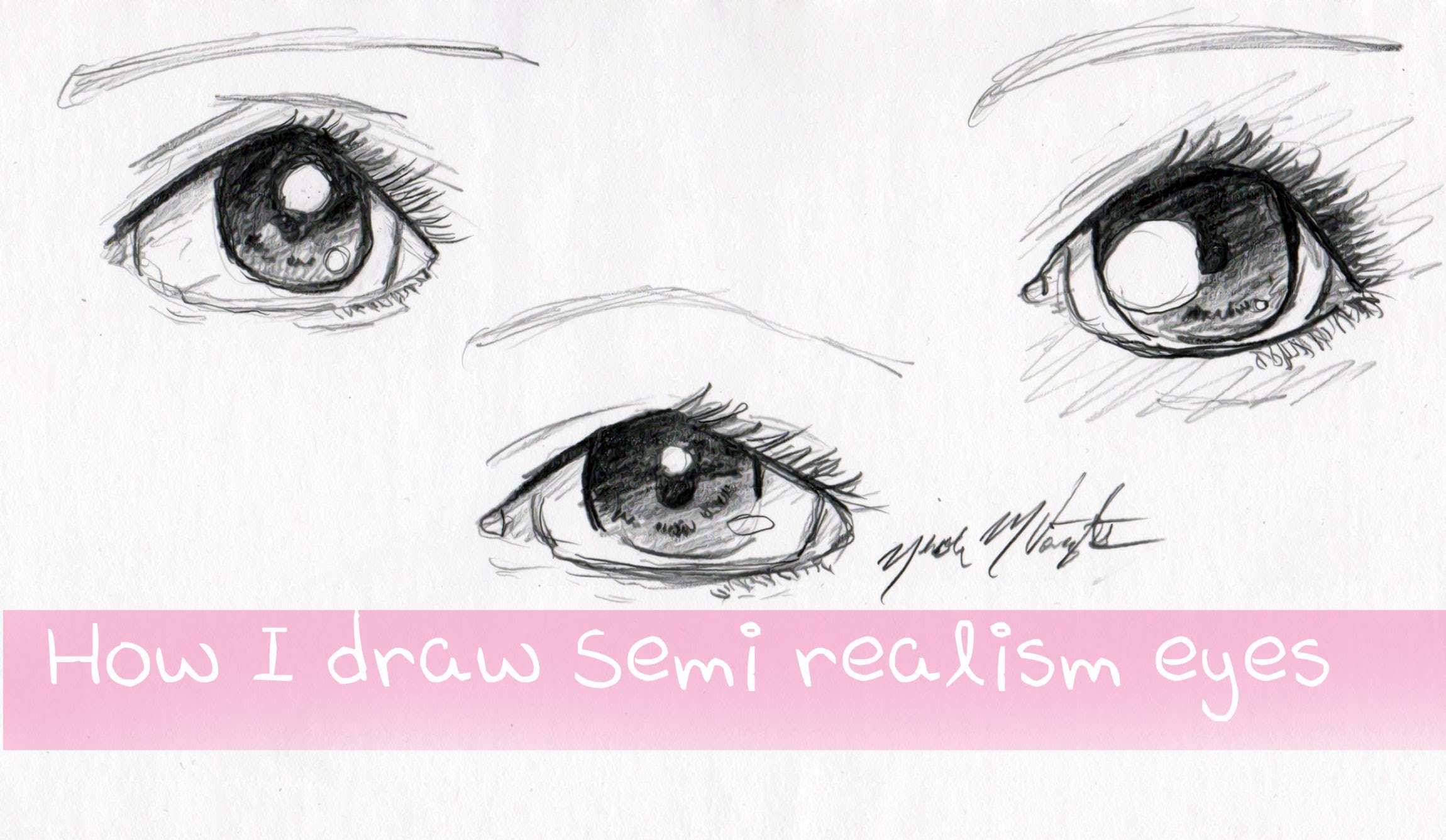 2300x1337 How I Draw Semi Realism Eyes