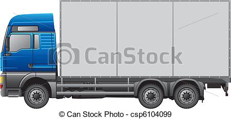 450x233 Semi Trailer Truck Isolated On White Eps Vectors