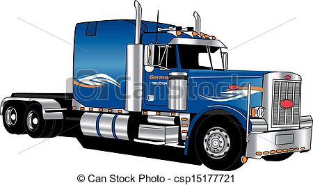 450x266 Vector Illustration Of Peterbilt Semi Tractor Only
