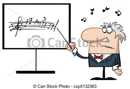 450x308 Senior Music Teacher Pointing To A Music Board Vectors