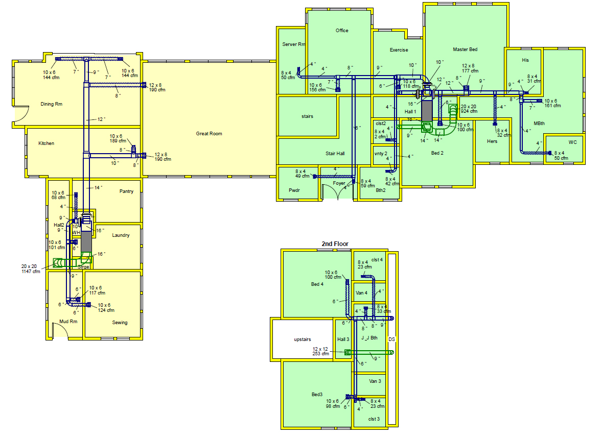 1180x860 Duct Design And Layout Drawing (Manual D)