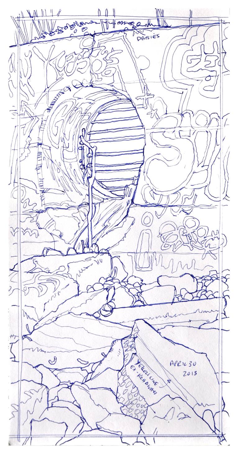 770x1463 Saatchi Art Graffiti Sewer Drawing By Richard Johnson