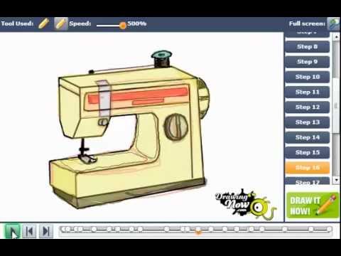 480x360 How To Draw A Sewing Machine