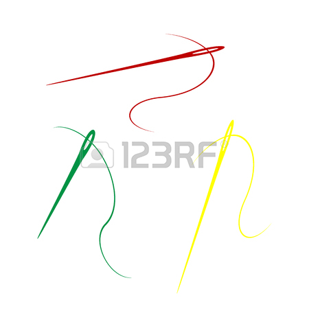 450x450 Needle With Thread. Sewing Needle, Needle For Sewing. Cmyk Icons
