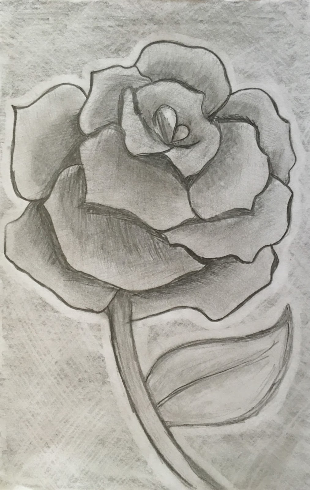 1013x1600 Pencil Shaded Rose Cameesha's Thinking Cloud
