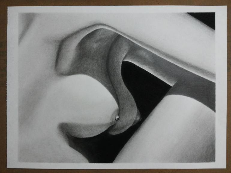 770x578 Saatchi Art Nude Light And Shadow Drawing By Richard Gomes