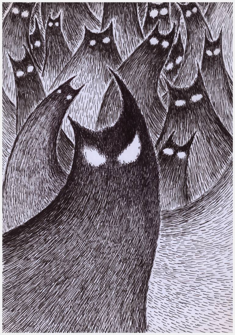 770x1097 Saatchi Art In The Shadows Drawing By Heresiarch Thesecond