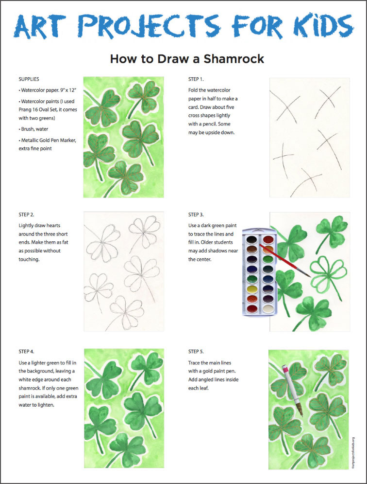 756x995 How To Draw A Shamrock