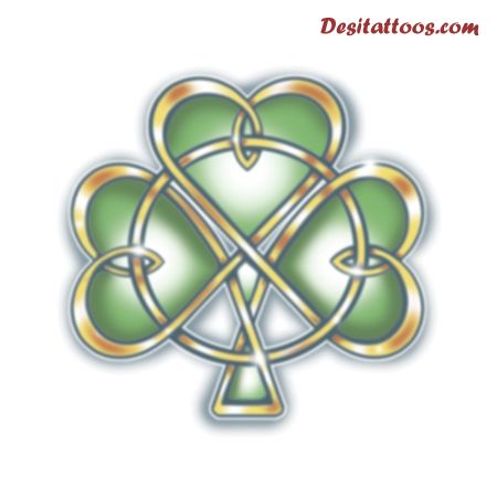 450x450 Nice Stencil Of Shamrock Celtic Tattoo Drawing