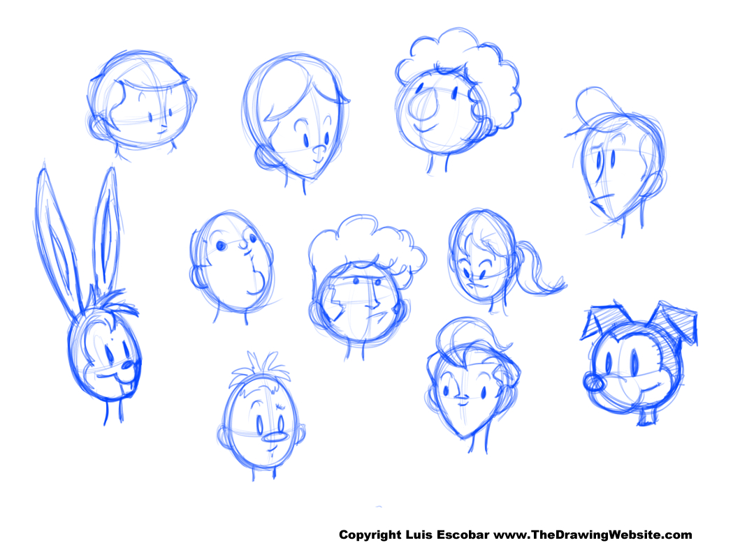 1049x791 Head Drawing Shapes Example Heads The Drawing Website